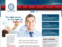 Tablet Screenshot of cameronmatch.com